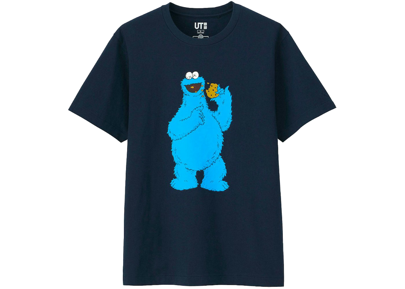 KAWS x Uniqlo x Sesame Street Cookie Monster Tee Navy