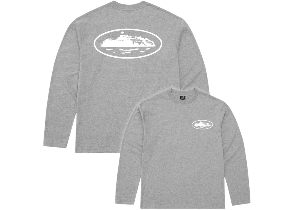 Corteiz OG Island L/S Tee Heather Grey