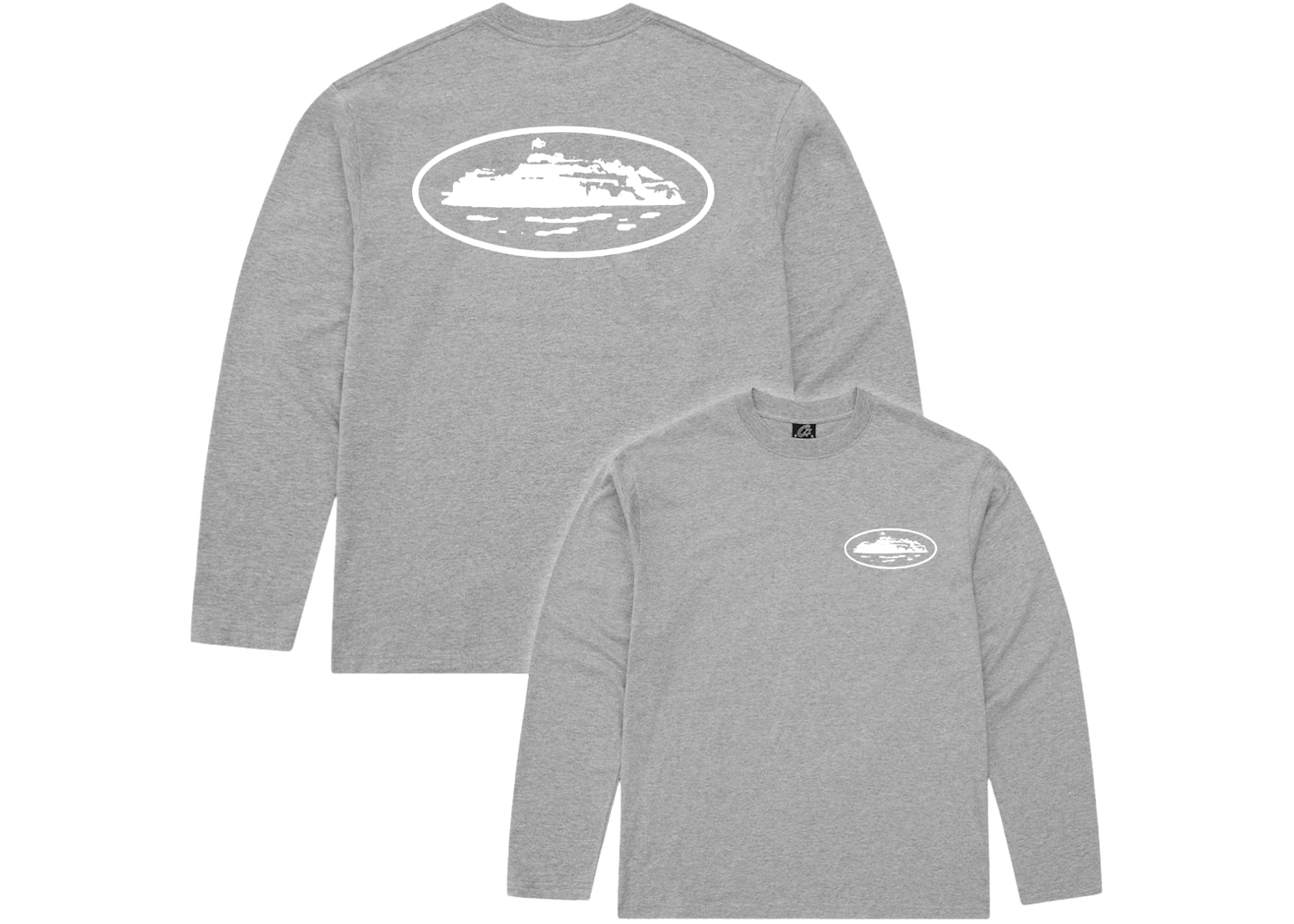Corteiz OG Island L/S Tee Heather Grey