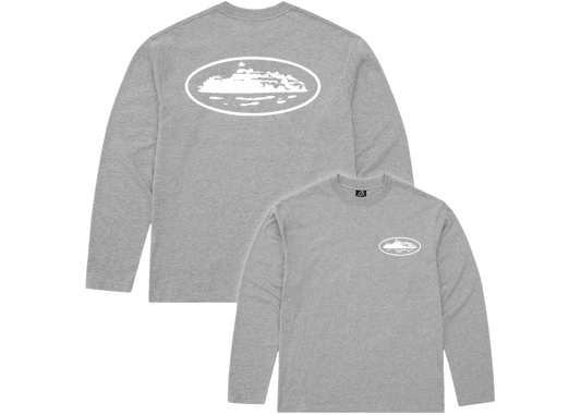 Corteiz OG Island L/S Tee Heather Grey