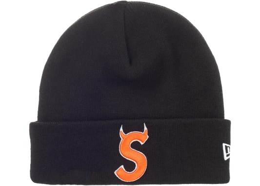 Supreme New Era Devil S Logo Beanie Black