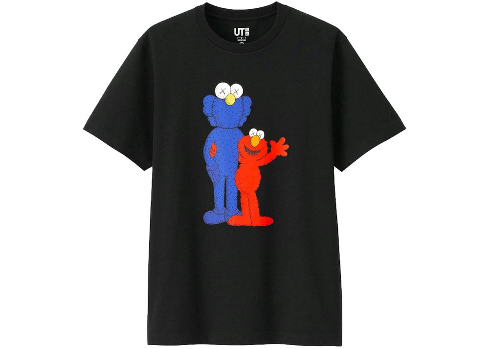 KAWS x Uniqlo x Sesame Street BFF Elmo Tee Black