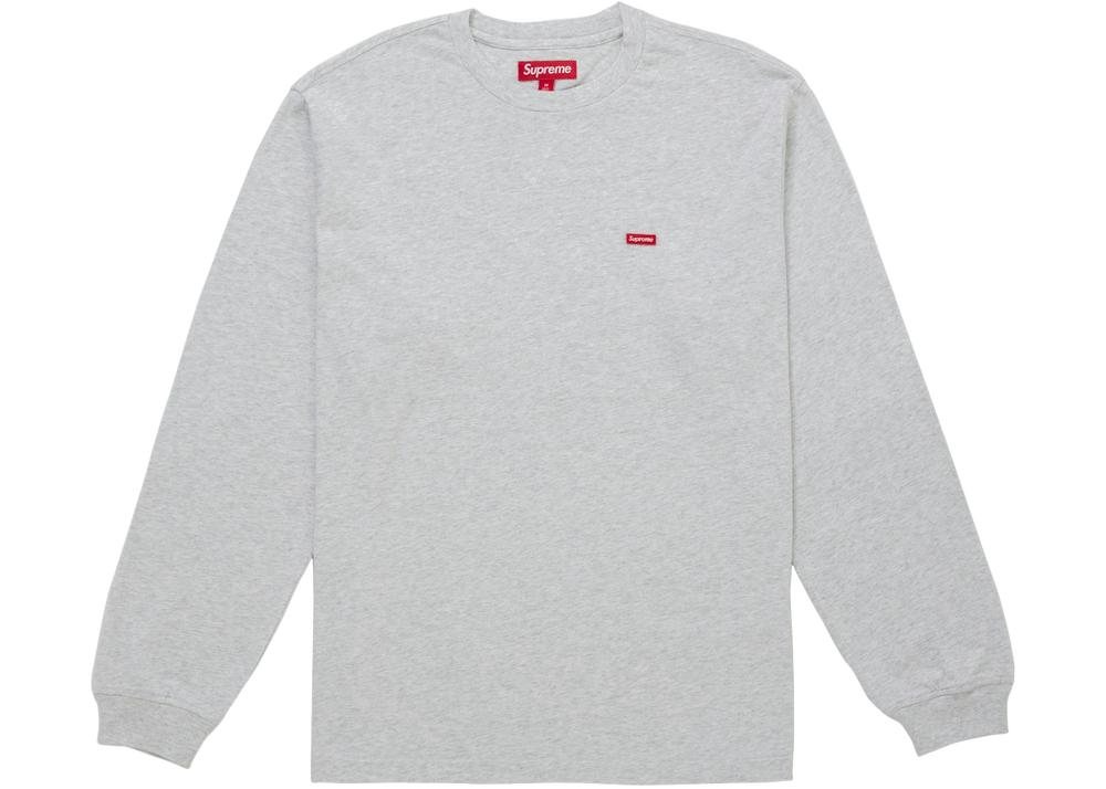 Supreme Small Box L/S Tee (FW25) Heather Grey