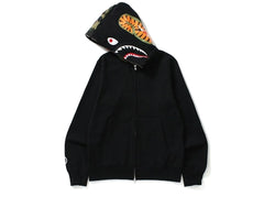BAPE Shark Full Zip Hoodie Camo Hood Black