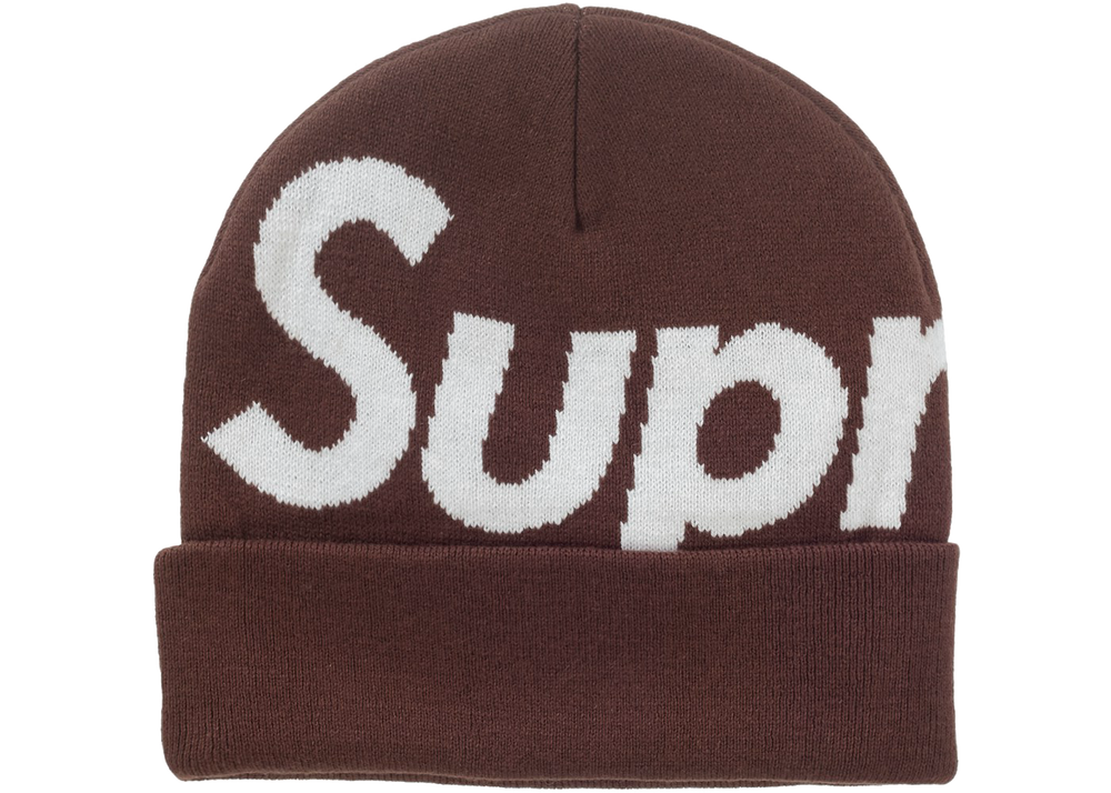 Supreme Big Logo Beanie (FW25) Brown