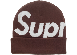 Supreme Big Logo Beanie (FW25) Brown