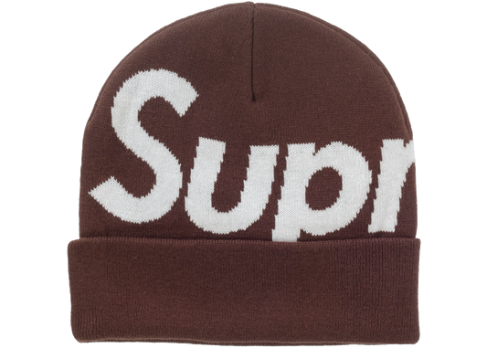 Supreme Big Logo Beanie (FW25) Brown