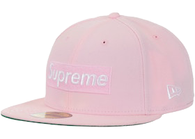 Supreme FDNY Box Logo New Era 59Fifty Fitted Cap Pink