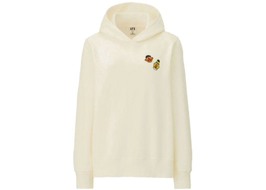 KAWS x Uniqlo x Sesame Street Bert & Ernie Heads Hoodie (US Womens Sizing) Natural