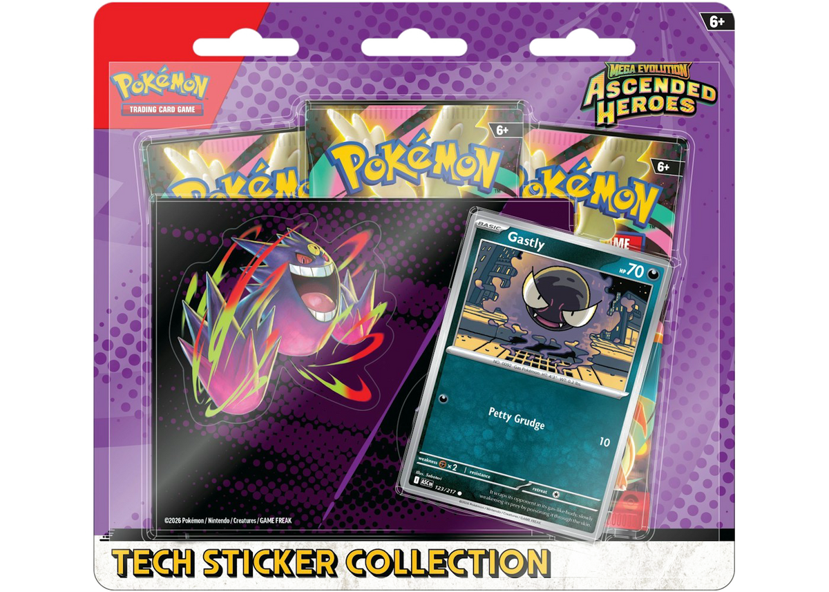 2026 Pokémon Mega Evolution Ascended Heroes Gastly Tech Sticker Collection