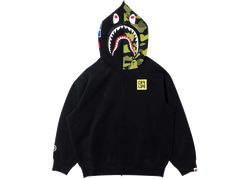 BAPE X CR7 Life Logo Relaxed Fit Shark Full Zip II Hoodie Black