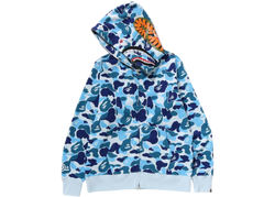 BAPE ABC Camo Crystal Stone Shark Full Zip Hoodie Blue