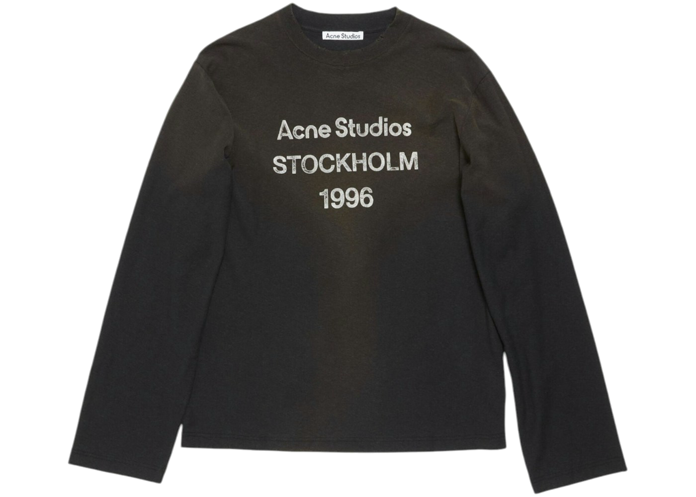 Acne Studios Logo Long Sleeve T-shirt Faded Black