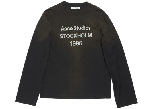 Acne Studios Logo Long Sleeve T-shirt Faded Black