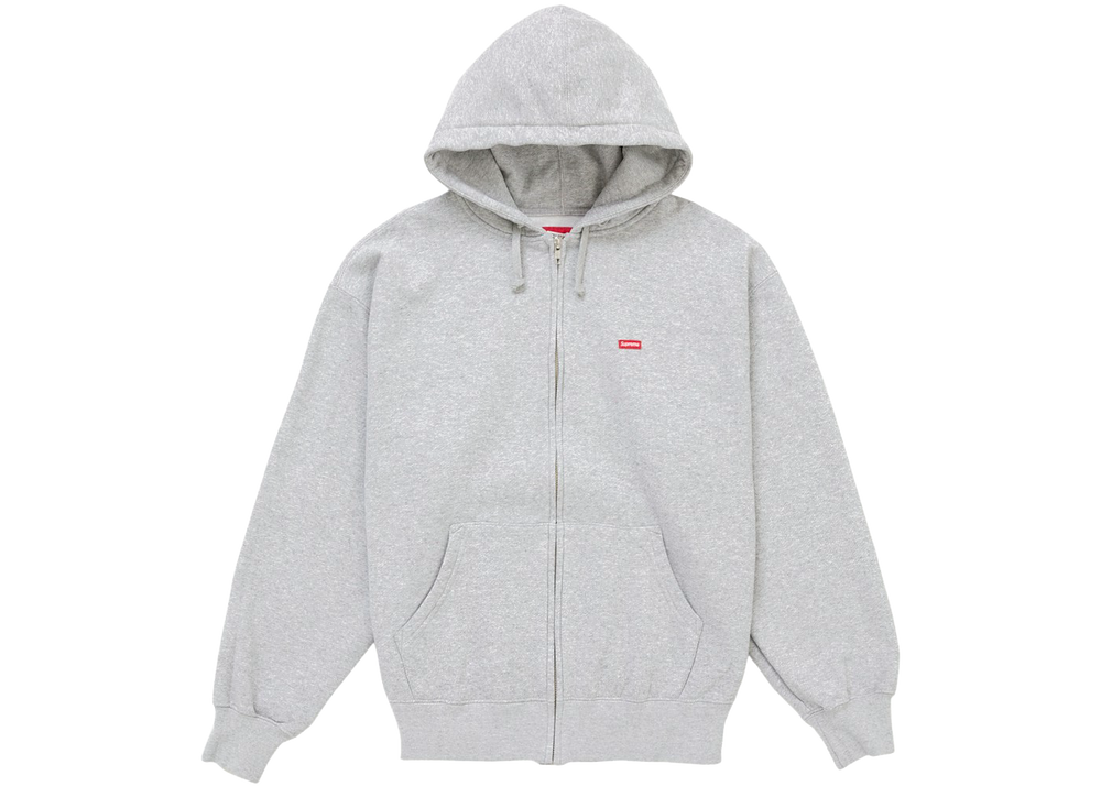 Supreme Small Box Zip Up Hooded Sweatshirt (FW25) Heather Grey