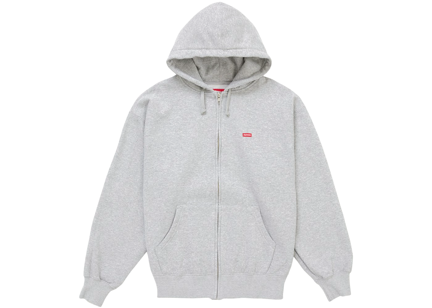 Supreme Small Box Zip Up Hooded Sweatshirt (FW25) Heather Grey