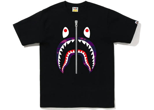 BAPE Color Camo Shark Tee (FW22) Black Purple