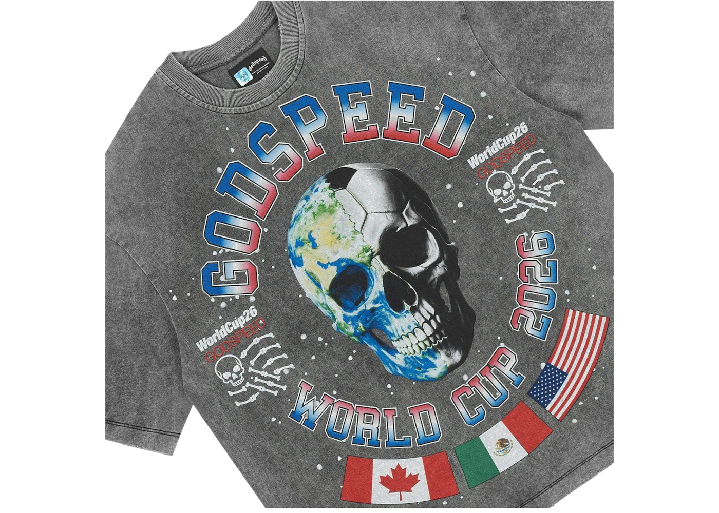 Godspeed Planet Futbol T-shirt Grey