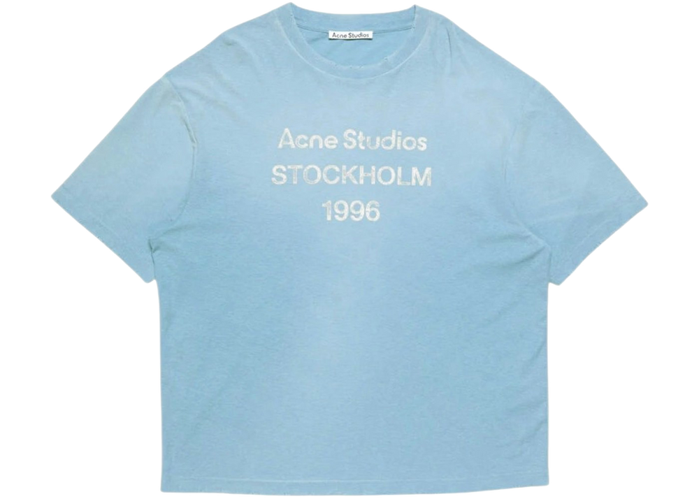 Acne Studios Sprayed Logo T-Shirt Cornflower Blue