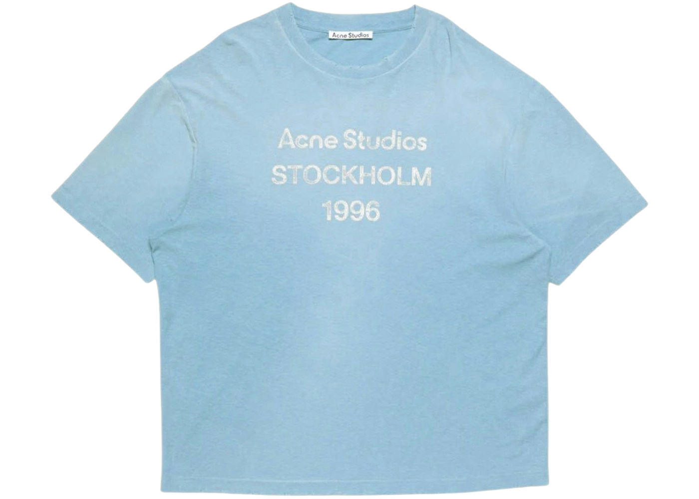 Acne Studios Sprayed Logo T-Shirt Cornflower Blue