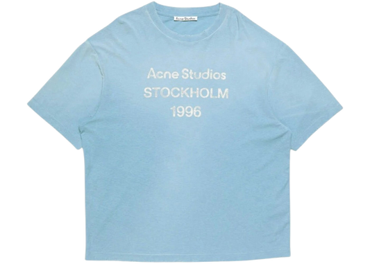 Acne Studios Sprayed Logo T-Shirt Cornflower Blue