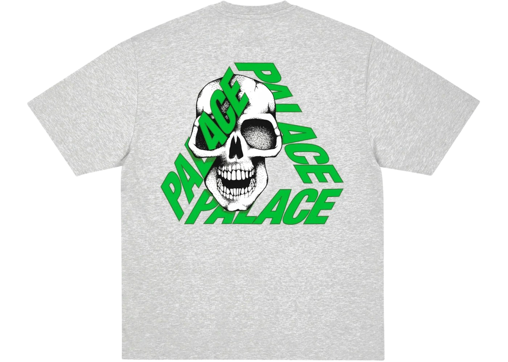 Palace P3 Skull T-shirt Grey Marl