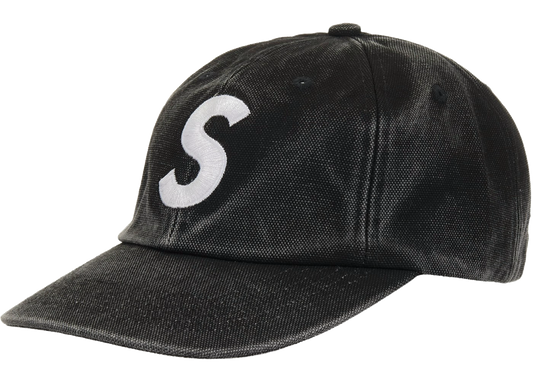Supreme Pigment Coated Canvas S Logo 6-Panel Black