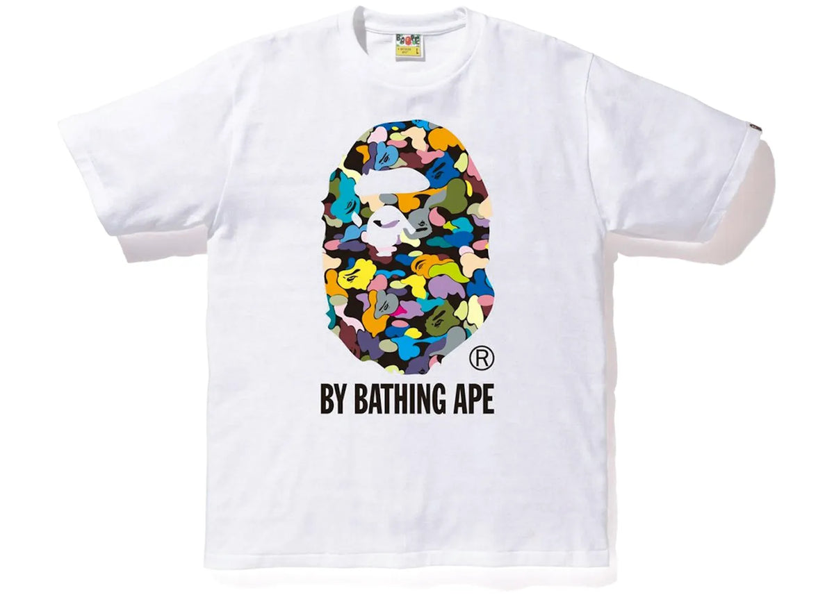 BAPE Multi Camo By Bathing Tee White