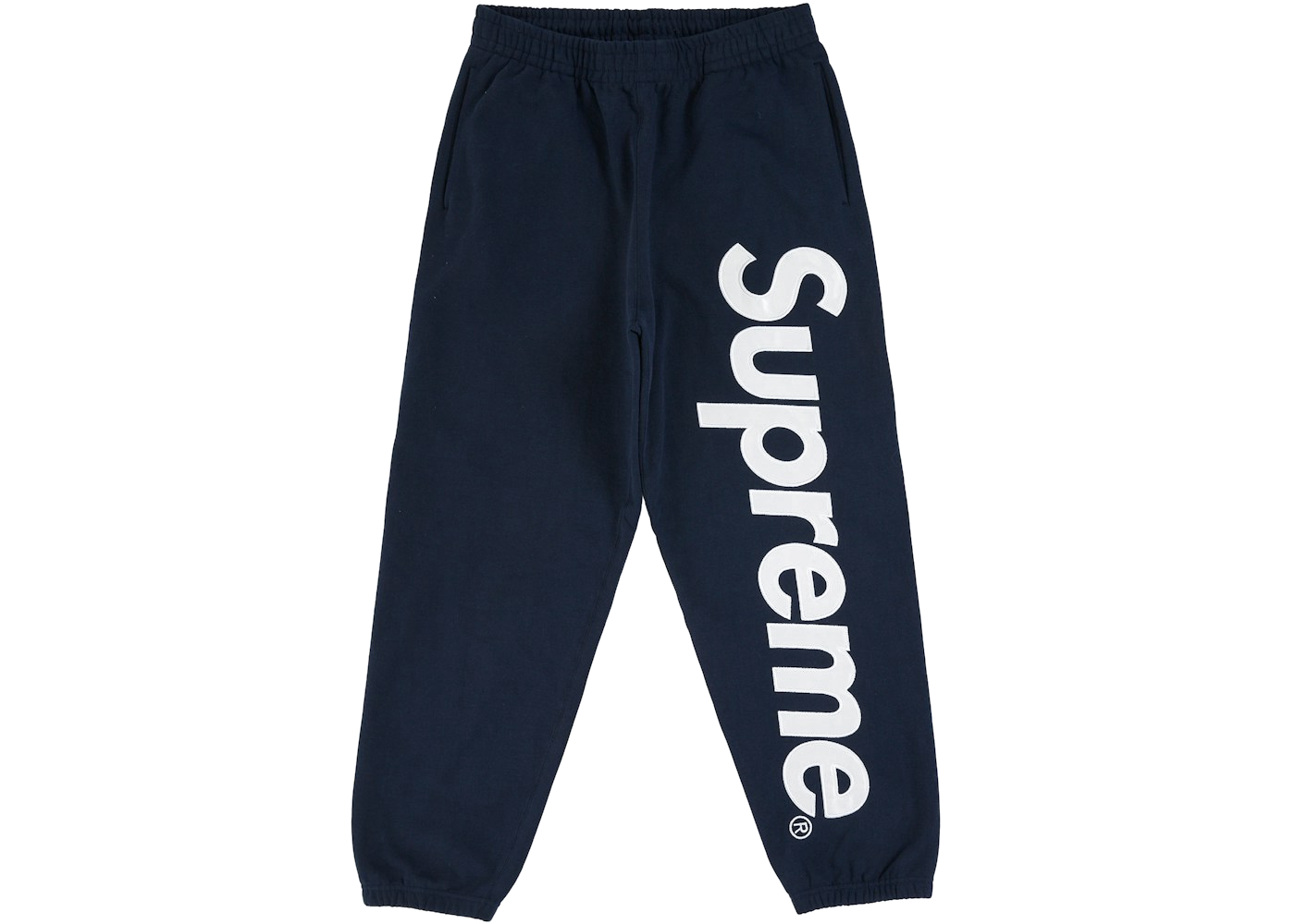 Supreme Satin Applique Sweatpant (SS26) Washed Navy