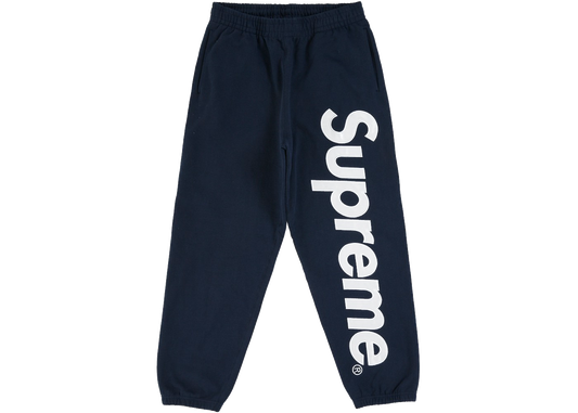 Supreme Satin Applique Sweatpant (SS26) Washed Navy