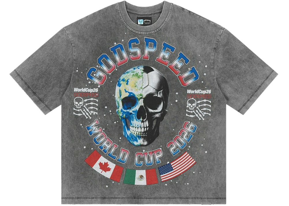Godspeed Planet Futbol T-shirt Grey