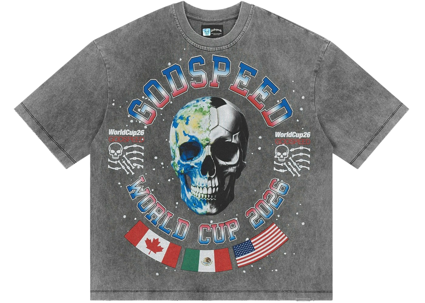 Godspeed Planet Futbol T-shirt Grey
