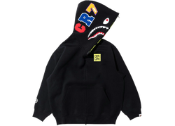 BAPE X CR7 Life Logo Relaxed Fit Shark Full Zip II Hoodie Black