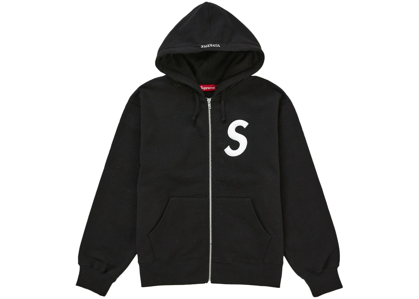 Supreme S Logo Zip Up Hooded Sweatshirt (FW25) Black