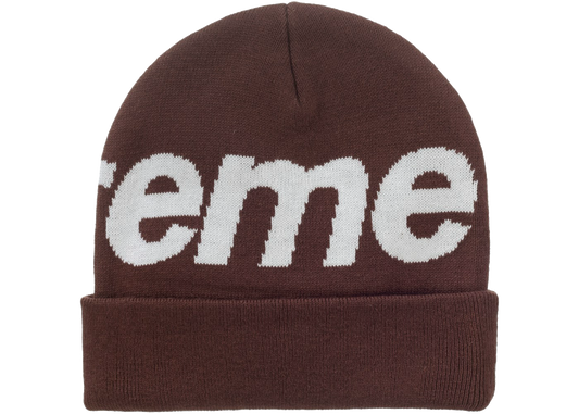 Supreme Big Logo Beanie (FW25) Brown