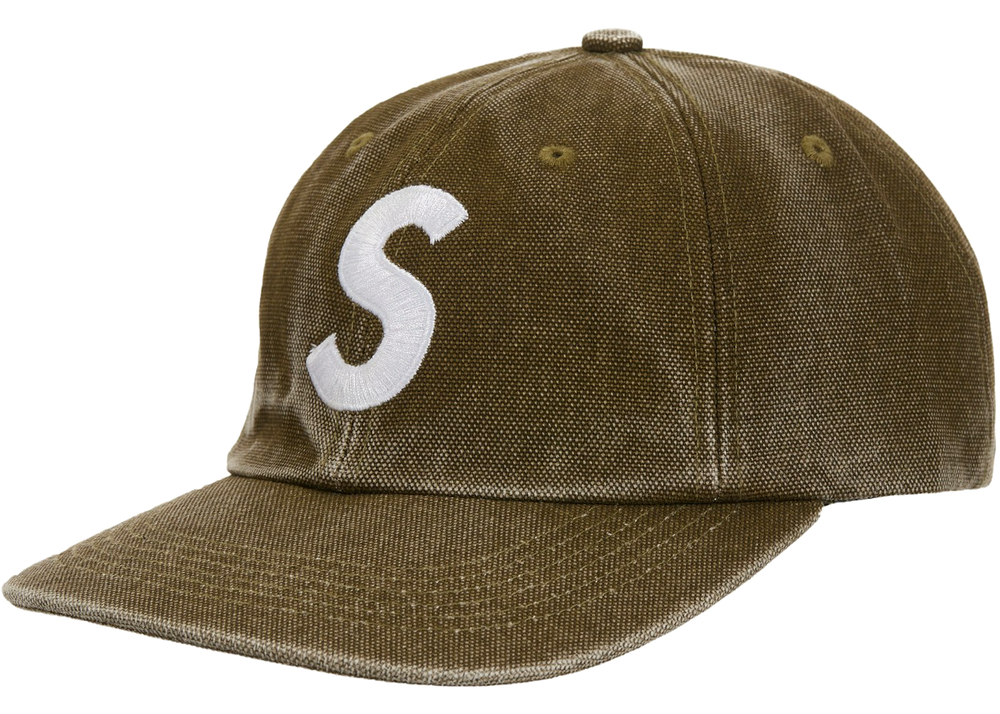 Supreme Pigment Coated Canvas S Logo 6-Panel Brown