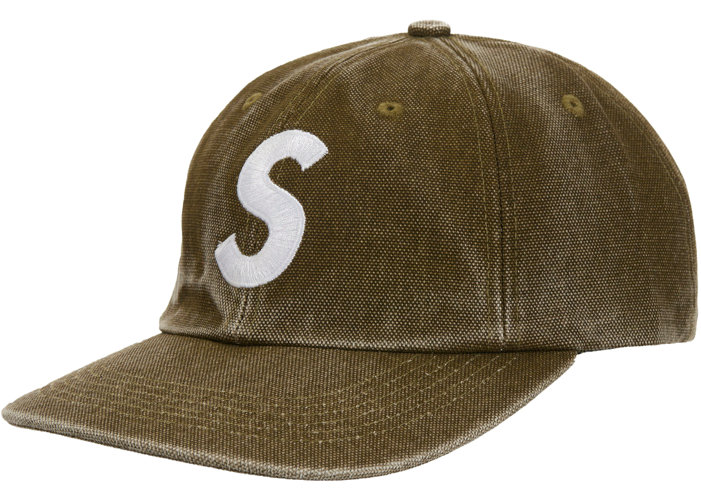 Supreme Pigment Coated Canvas S Logo 6-Panel Brown