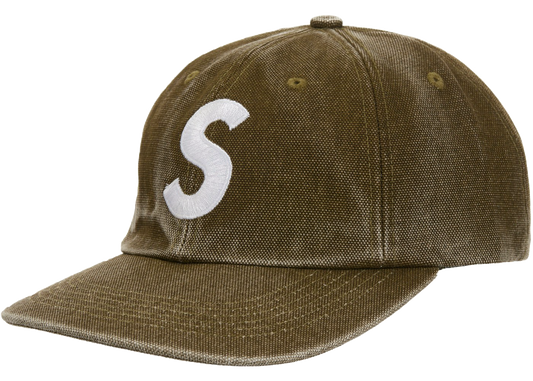 Supreme Pigment Coated Canvas S Logo 6-Panel Brown