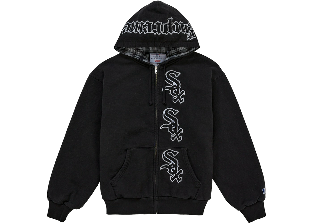Supreme Chicago White Sox Zip Up Hooded Sweatshirt Black