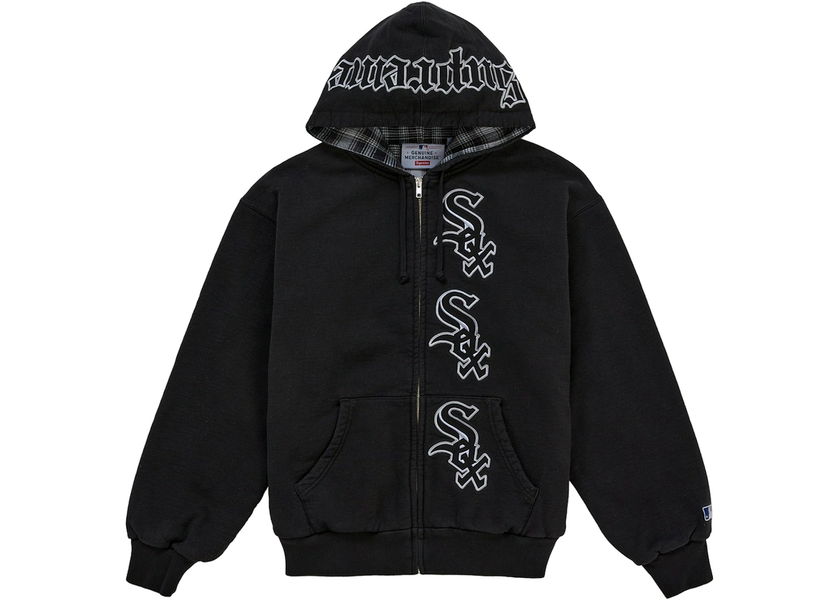 Supreme Chicago White Sox Zip Up Hooded Sweatshirt Black