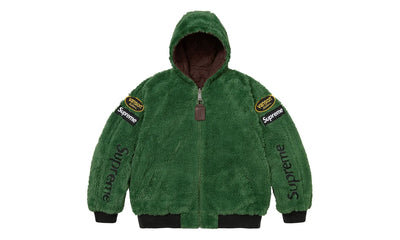 Supreme Supreme Vanson Leathers Reversible Quilted Hooded Jacket Brown
