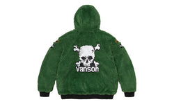 Supreme Supreme Vanson Leathers Reversible Quilted Hooded Jacket Brown