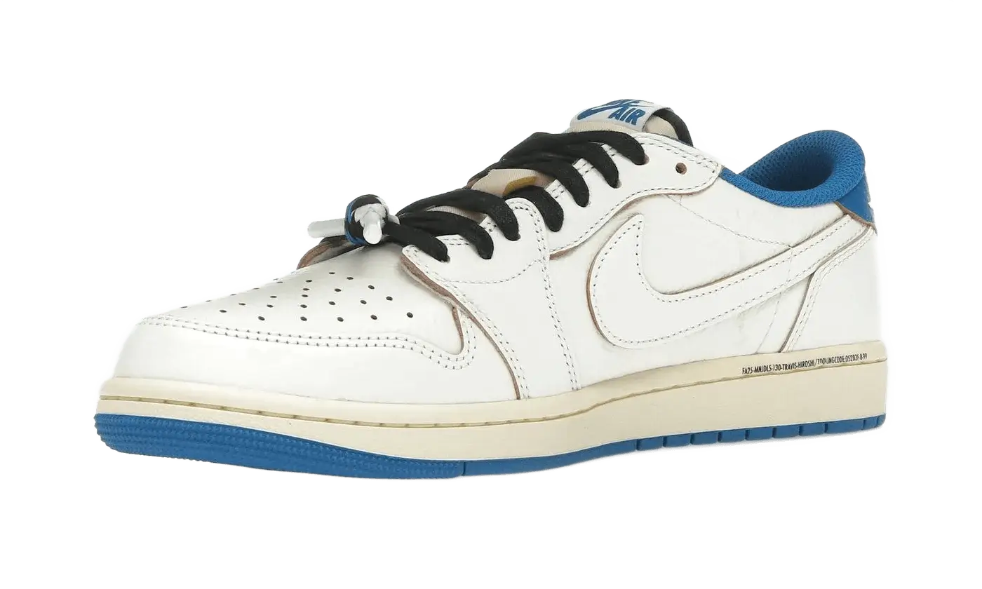 Air Jordan 1 Retro Low OG SP Fragment x Travis Scott Sail Military Blue
