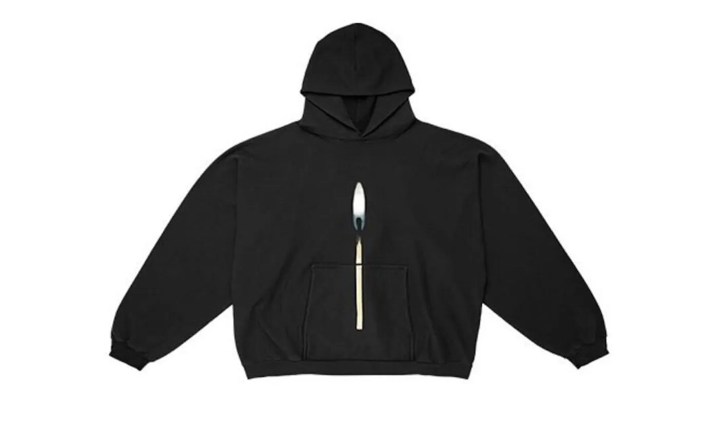 Kanye West DONDA 2 Lit Match Hoodie Black - KW-KWD2LM-BLACK