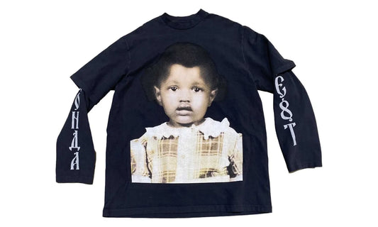 Kanye West Donda Chicago Listening Event House Layered Longsleeve Black - KW-KWDCLE-BLACK