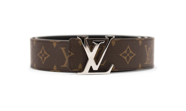 Louis Vuitton LV Initiales Silver Buckle Belt Monogram 40mm Brown/Black - LV-LVLISB-BBLACK