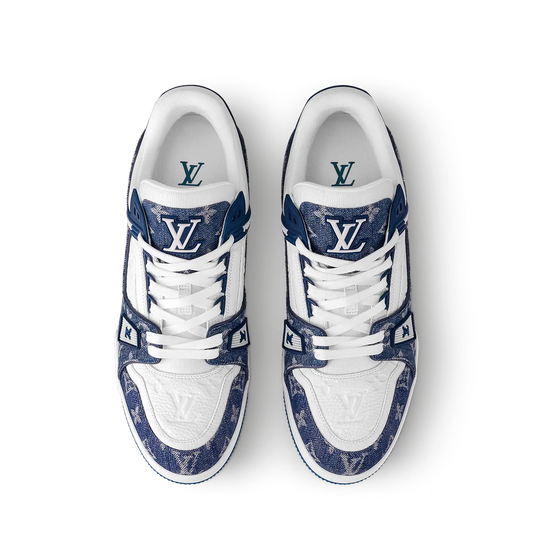 Louis Vuitton LV Trainer Monogram Denim White Blue