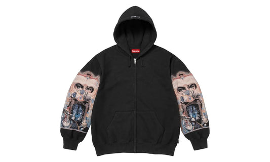 Supreme Michael Jackson Dangerous Zip Up Hooded Sweatshirt Black - SUPR-SMJDZUHS-MULTI