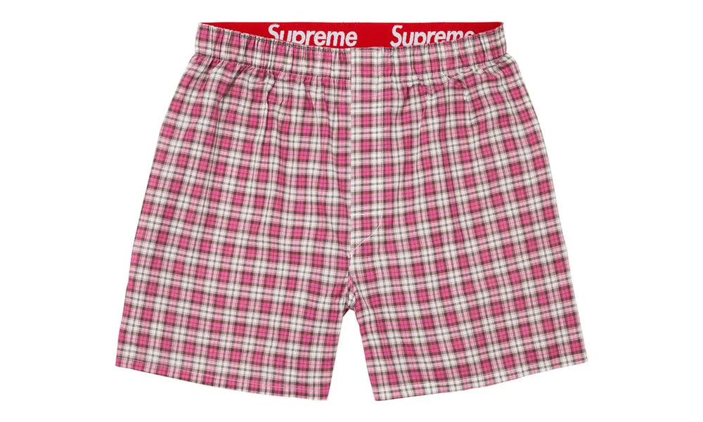 Supreme Hanes Plaid Boxers Pink (1 Pair)