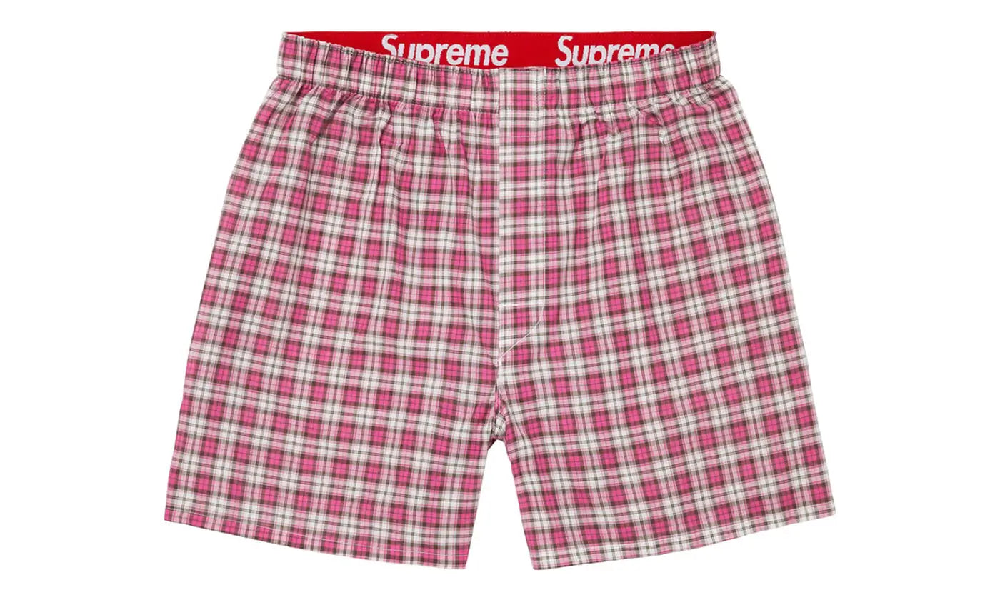 Supreme Hanes Plaid Boxers Pink (1 Pair)